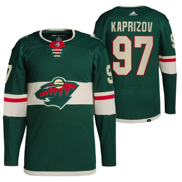 Kinder Minnesota Wild Eishockey Trikot Kirill Kaprizov #97 Heim Grün 2021-22 Primegreen Authentic Pro